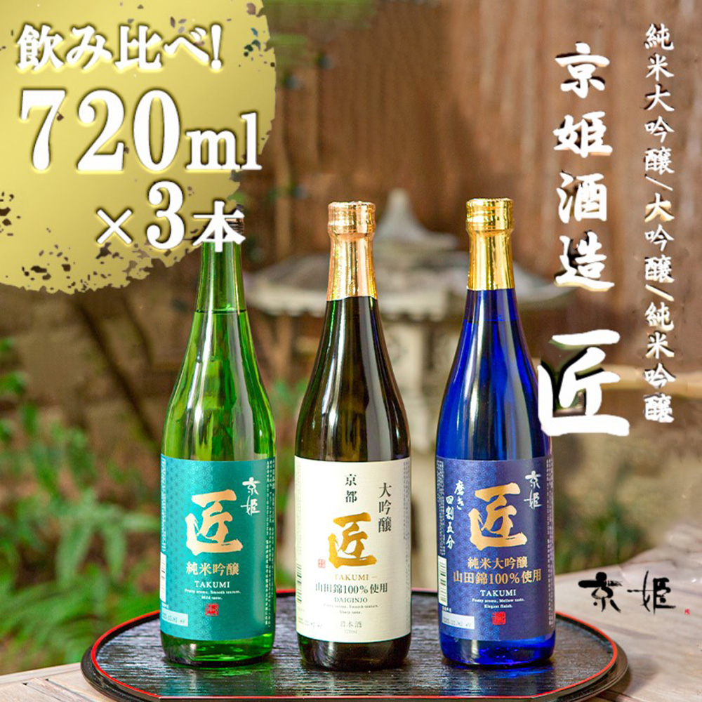 「匠」飲み比べ720ml×3本＜京姫酒造＞