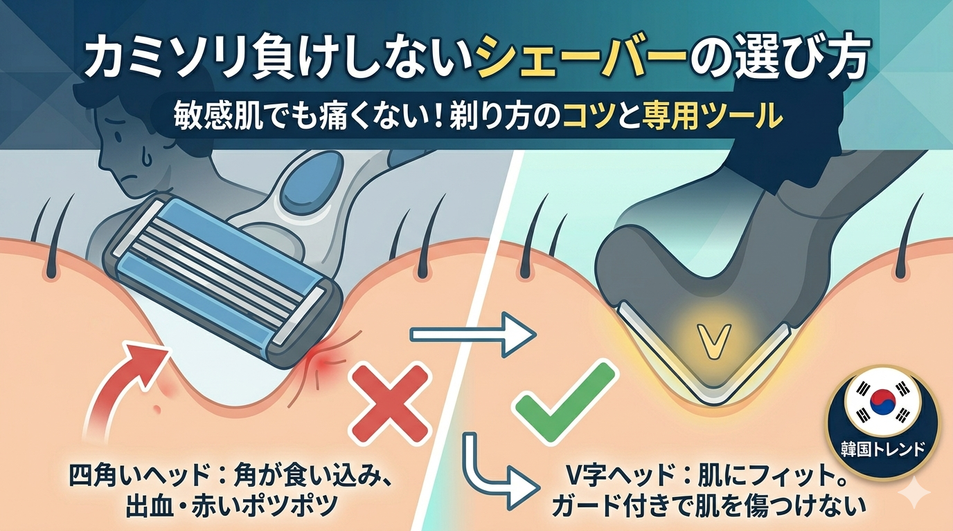 カミソリ負けしないシェーバー メンズ