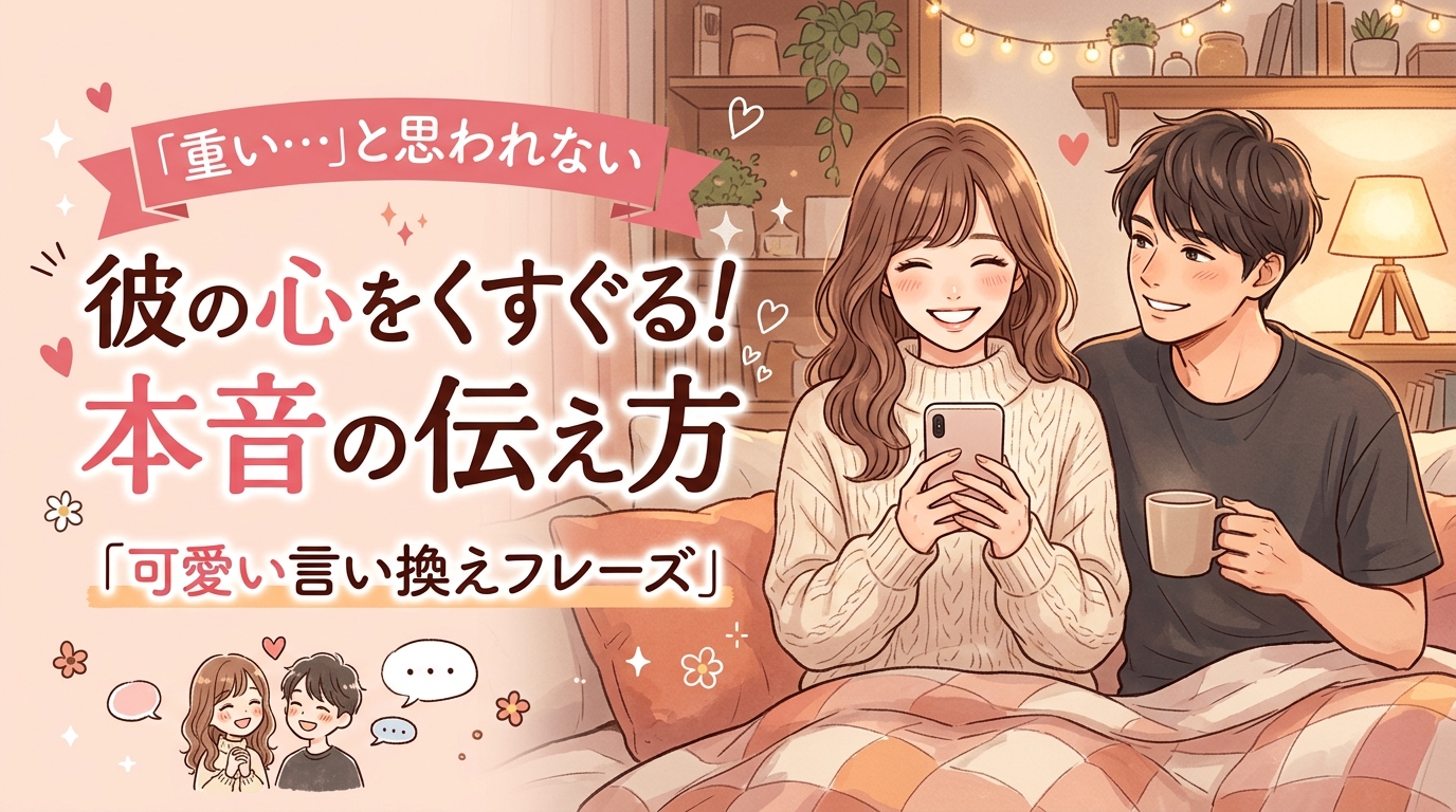彼に「重い…」と思われない本音の伝え方！彼心をくすぐる「可愛い言い換えフレーズ」