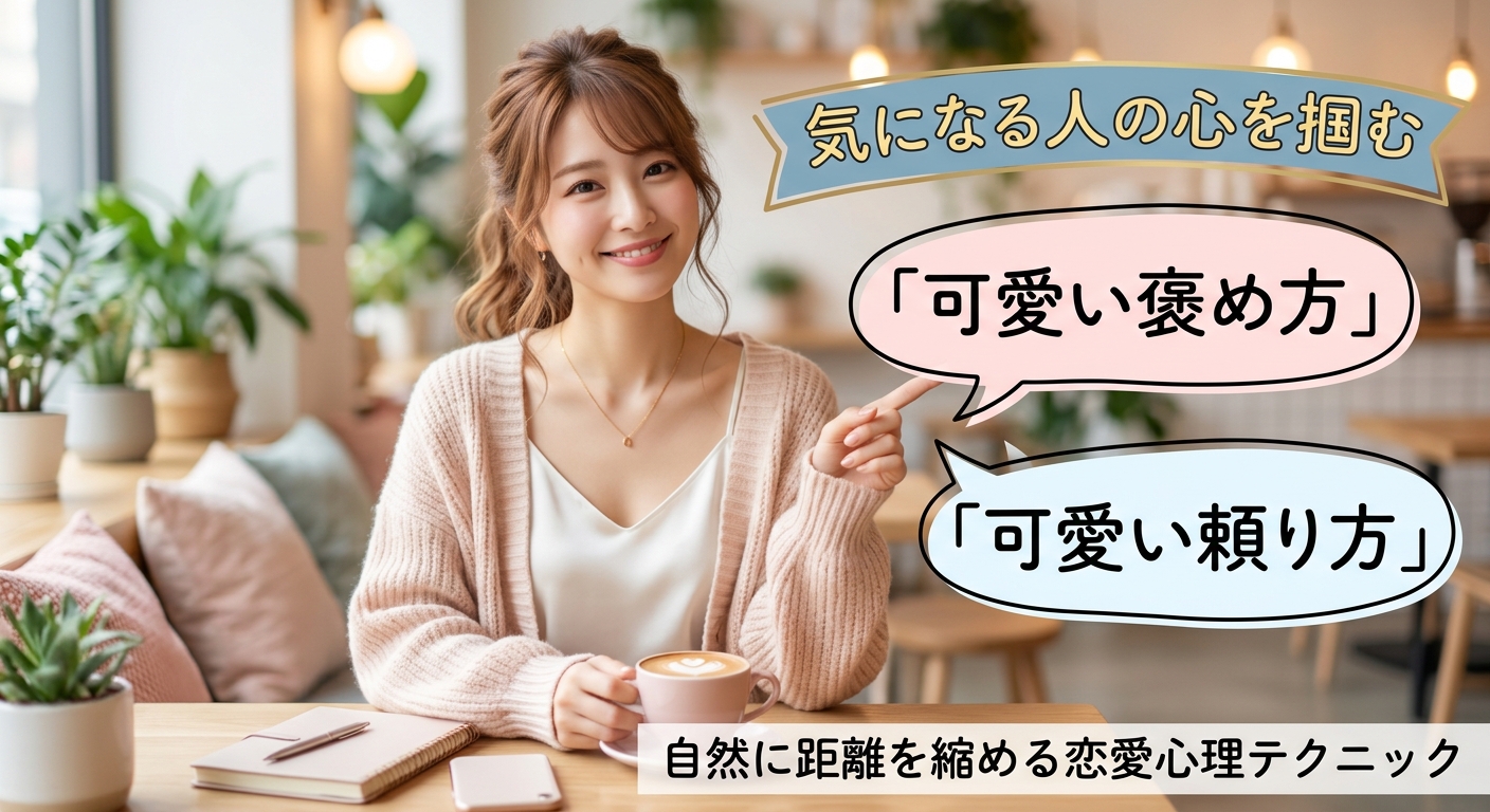 気になる人の心を掴む「可愛い褒め方・頼り方」｜自然に距離を縮める恋愛心理テクニック
